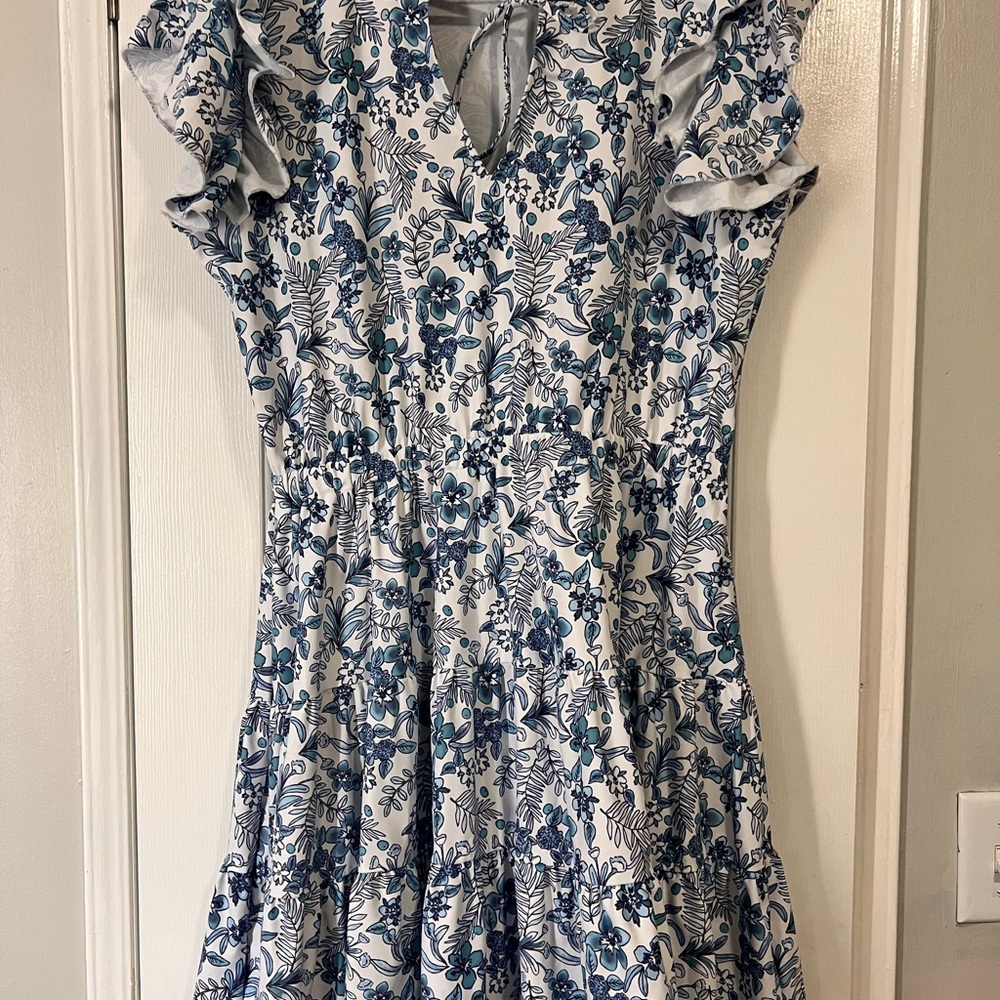 Smith & Quinn Elegant Blue Floral Mini Dress